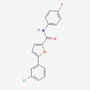 molecular formula C17H11ClFNO2 B5796710 5-(3-chlorophenyl)-N-(4-fluorophenyl)-2-furamide 