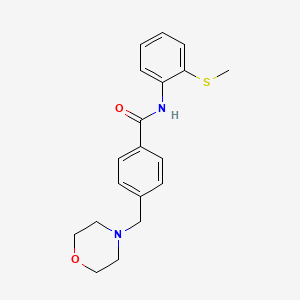 molecular formula C19H22N2O2S B5796718 N-[2-(methylthio)phenyl]-4-(4-morpholinylmethyl)benzamide 