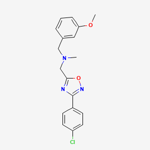 1-[3-(4-chlorophenyl)-1,2,4-oxadiazol-5-yl]-N-(3-methoxybenzyl)-N-methylmethanamine