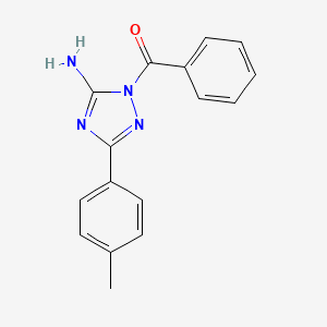 molecular formula C16H14N4O B5796754 1-benzoyl-3-(4-methylphenyl)-1H-1,2,4-triazol-5-amine 