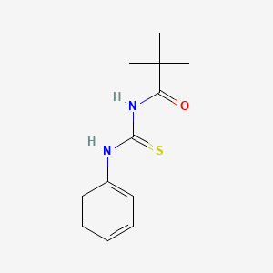 molecular formula C12H16N2OS B5796762 N-(anilinocarbonothioyl)-2,2-dimethylpropanamide 
