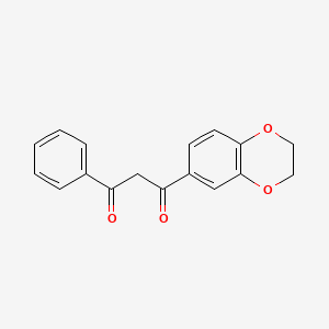 molecular formula C17H14O4 B5796768 1-(2,3-dihydro-1,4-benzodioxin-6-yl)-3-phenyl-1,3-propanedione 