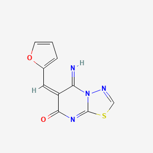 molecular formula C10H6N4O2S B5796776 6-(2-furylmethylene)-5-imino-5,6-dihydro-7H-[1,3,4]thiadiazolo[3,2-a]pyrimidin-7-one 