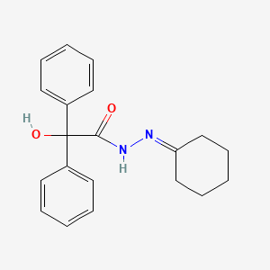 molecular formula C20H22N2O2 B5796781 N'-cyclohexylidene-2-hydroxy-2,2-diphenylacetohydrazide 