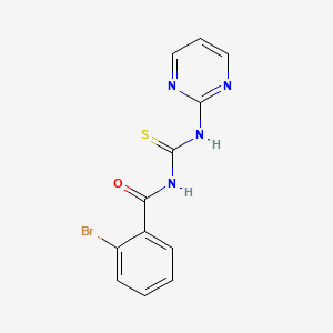 molecular formula C12H9BrN4OS B5796787 2-bromo-N-[(2-pyrimidinylamino)carbonothioyl]benzamide 