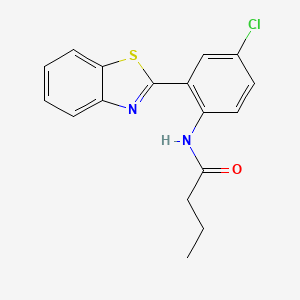 molecular formula C17H15ClN2OS B5796795 N-[2-(1,3-benzothiazol-2-yl)-4-chlorophenyl]butanamide 