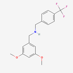 molecular formula C17H18F3NO2 B5796809 (3,5-dimethoxybenzyl)[4-(trifluoromethyl)benzyl]amine 