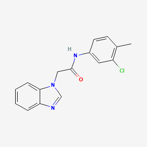 molecular formula C16H14ClN3O B5796839 2-(1H-benzimidazol-1-yl)-N-(3-chloro-4-methylphenyl)acetamide CAS No. 332908-87-9