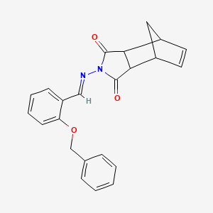 molecular formula C23H20N2O3 B5796852 4-{[2-(benzyloxy)benzylidene]amino}-4-azatricyclo[5.2.1.0~2,6~]dec-8-ene-3,5-dione 