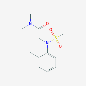 molecular formula C12H18N2O3S B5796878 N~1~,N~1~-dimethyl-N~2~-(2-methylphenyl)-N~2~-(methylsulfonyl)glycinamide 