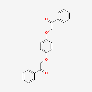 molecular formula C22H18O4 B5796899 2,2'-[1,4-phenylenebis(oxy)]bis(1-phenylethanone) 