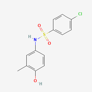 molecular formula C13H12ClNO3S B5796907 4-chloro-N-(4-hydroxy-3-methylphenyl)benzenesulfonamide 