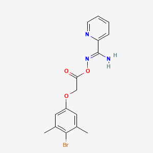 molecular formula C16H16BrN3O3 B5796918 N'-{[2-(4-bromo-3,5-dimethylphenoxy)acetyl]oxy}-2-pyridinecarboximidamide 