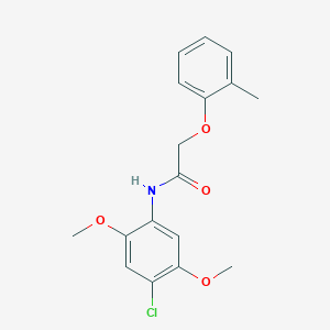 molecular formula C17H18ClNO4 B5796922 N-(4-chloro-2,5-dimethoxyphenyl)-2-(2-methylphenoxy)acetamide 