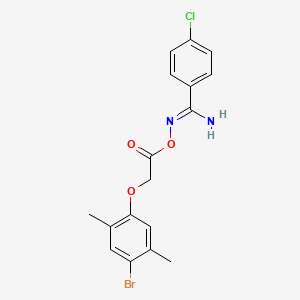 N'-{[(4-bromo-2,5-dimethylphenoxy)acetyl]oxy}-4-chlorobenzenecarboximidamide