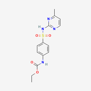 molecular formula C14H16N4O4S B5796936 ethyl (4-{[(4-methyl-2-pyrimidinyl)amino]sulfonyl}phenyl)carbamate 
