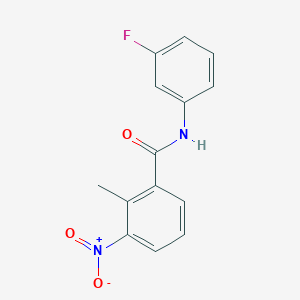 molecular formula C14H11FN2O3 B5796942 N-(3-fluorophenyl)-2-methyl-3-nitrobenzamide 