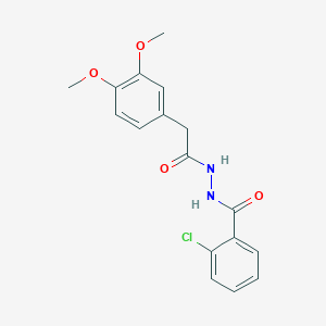molecular formula C17H17ClN2O4 B5796959 2-chloro-N'-[(3,4-dimethoxyphenyl)acetyl]benzohydrazide 
