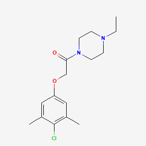 molecular formula C16H23ClN2O2 B5796967 1-[(4-chloro-3,5-dimethylphenoxy)acetyl]-4-ethylpiperazine 