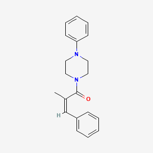 molecular formula C20H22N2O B5796975 1-(2-methyl-3-phenylacryloyl)-4-phenylpiperazine 