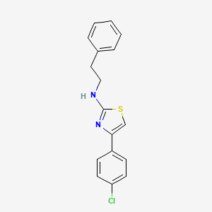 molecular formula C17H15ClN2S B5796986 4-(4-chlorophenyl)-N-(2-phenylethyl)-1,3-thiazol-2-amine 