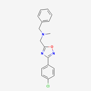 molecular formula C17H16ClN3O B5796989 N-benzyl-1-[3-(4-chlorophenyl)-1,2,4-oxadiazol-5-yl]-N-methylmethanamine 