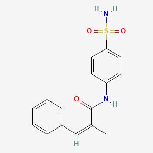 molecular formula C16H16N2O3S B5797009 N-[4-(aminosulfonyl)phenyl]-2-methyl-3-phenylacrylamide 