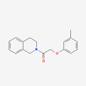 molecular formula C18H19NO2 B5797035 2-[(3-methylphenoxy)acetyl]-1,2,3,4-tetrahydroisoquinoline 