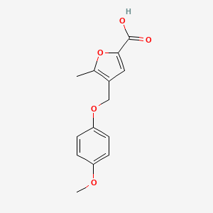4-[(4-methoxyphenoxy)methyl]-5-methyl-2-furoic acid