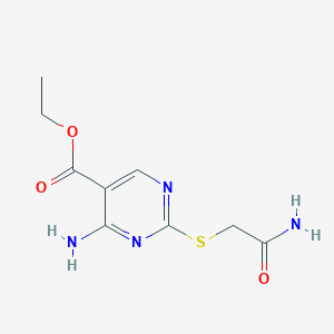 molecular formula C9H12N4O3S B5797050 ethyl 2-[(2-amino-2-oxoethyl)thio]-4-imino-1,4-dihydro-5-pyrimidinecarboxylate 