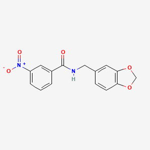 molecular formula C15H12N2O5 B5797066 N-(1,3-benzodioxol-5-ylmethyl)-3-nitrobenzamide 