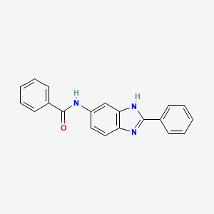 molecular formula C20H15N3O B5797069 N-(2-phenyl-1H-benzimidazol-5-yl)benzamide 