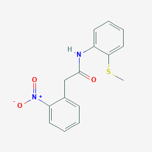 molecular formula C15H14N2O3S B5797079 N-[2-(methylthio)phenyl]-2-(2-nitrophenyl)acetamide 