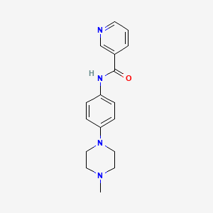 molecular formula C17H20N4O B5797098 N-[4-(4-methyl-1-piperazinyl)phenyl]nicotinamide 