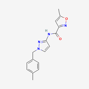 molecular formula C16H16N4O2 B5797099 5-methyl-N-[1-(4-methylbenzyl)-1H-pyrazol-3-yl]-3-isoxazolecarboxamide 