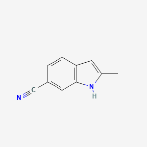 molecular formula C10H8N2 B579710 2-Methyl-1H-indole-6-carbonitrile CAS No. 18871-10-8