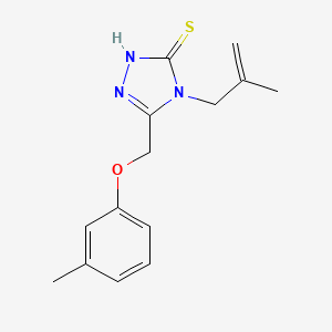 molecular formula C14H17N3OS B5797106 5-[(3-methylphenoxy)methyl]-4-(2-methyl-2-propen-1-yl)-4H-1,2,4-triazole-3-thiol 