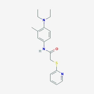 molecular formula C18H23N3OS B5797164 N-[4-(diethylamino)-3-methylphenyl]-2-(2-pyridinylthio)acetamide 