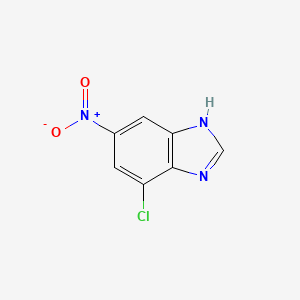 molecular formula C7H4ClN3O2 B579717 4-chloro-6-nitro-1H-benzimidazole CAS No. 15476-97-8