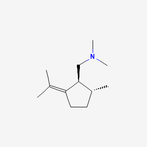molecular formula C12H23N B579720 N,N-dimethyl-1-[(1S,2R)-2-methyl-5-propan-2-ylidenecyclopentyl]methanamine CAS No. 17943-85-0