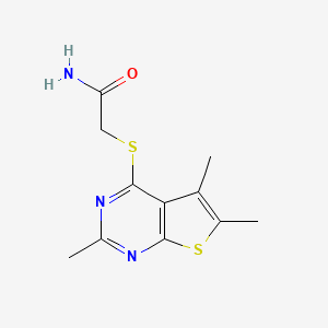 molecular formula C11H13N3OS2 B5797202 2-[(2,5,6-trimethylthieno[2,3-d]pyrimidin-4-yl)thio]acetamide 