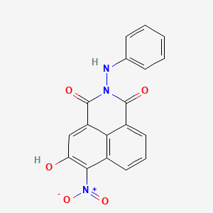 molecular formula C18H11N3O5 B5797208 2-anilino-5-hydroxy-6-nitro-1H-benzo[de]isoquinoline-1,3(2H)-dione 
