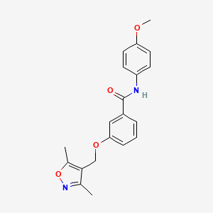 molecular formula C20H20N2O4 B5797221 3-[(3,5-dimethyl-4-isoxazolyl)methoxy]-N-(4-methoxyphenyl)benzamide 