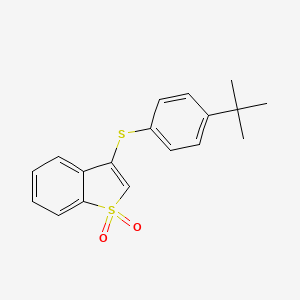 molecular formula C18H18O2S2 B5797228 3-[(4-tert-butylphenyl)thio]-1-benzothiophene 1,1-dioxide 