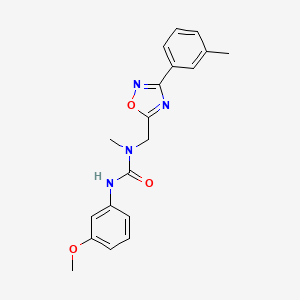 molecular formula C19H20N4O3 B5797245 N'-(3-methoxyphenyl)-N-methyl-N-{[3-(3-methylphenyl)-1,2,4-oxadiazol-5-yl]methyl}urea 