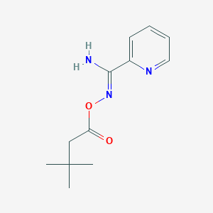 molecular formula C12H17N3O2 B5797253 N'-[(3,3-dimethylbutanoyl)oxy]-2-pyridinecarboximidamide 