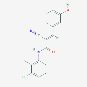 N-(3-chloro-2-methylphenyl)-2-cyano-3-(3-hydroxyphenyl)acrylamide