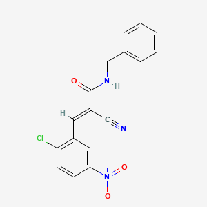 N-benzyl-3-(2-chloro-5-nitrophenyl)-2-cyanoacrylamide