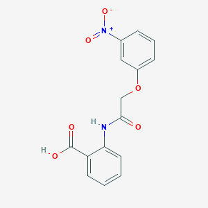 molecular formula C15H12N2O6 B5797315 2-{[(3-nitrophenoxy)acetyl]amino}benzoic acid 