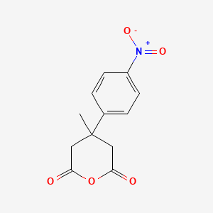 molecular formula C12H11NO5 B579733 4-Methyl-4-(4-nitrophenyl)oxane-2,6-dione CAS No. 19244-22-5
